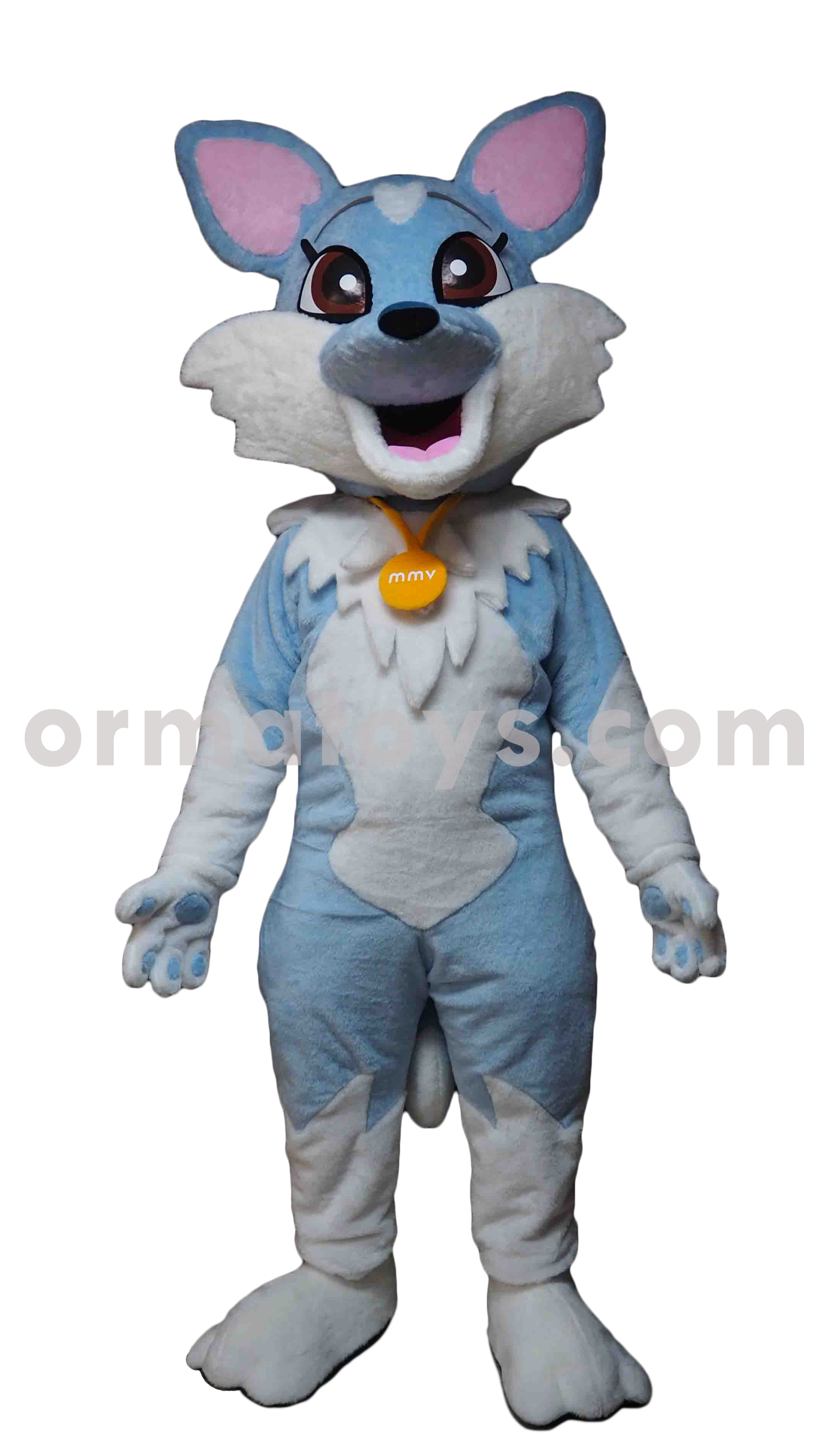 MASCOTTE RENARDE BLEUE FRIZZY - MMV