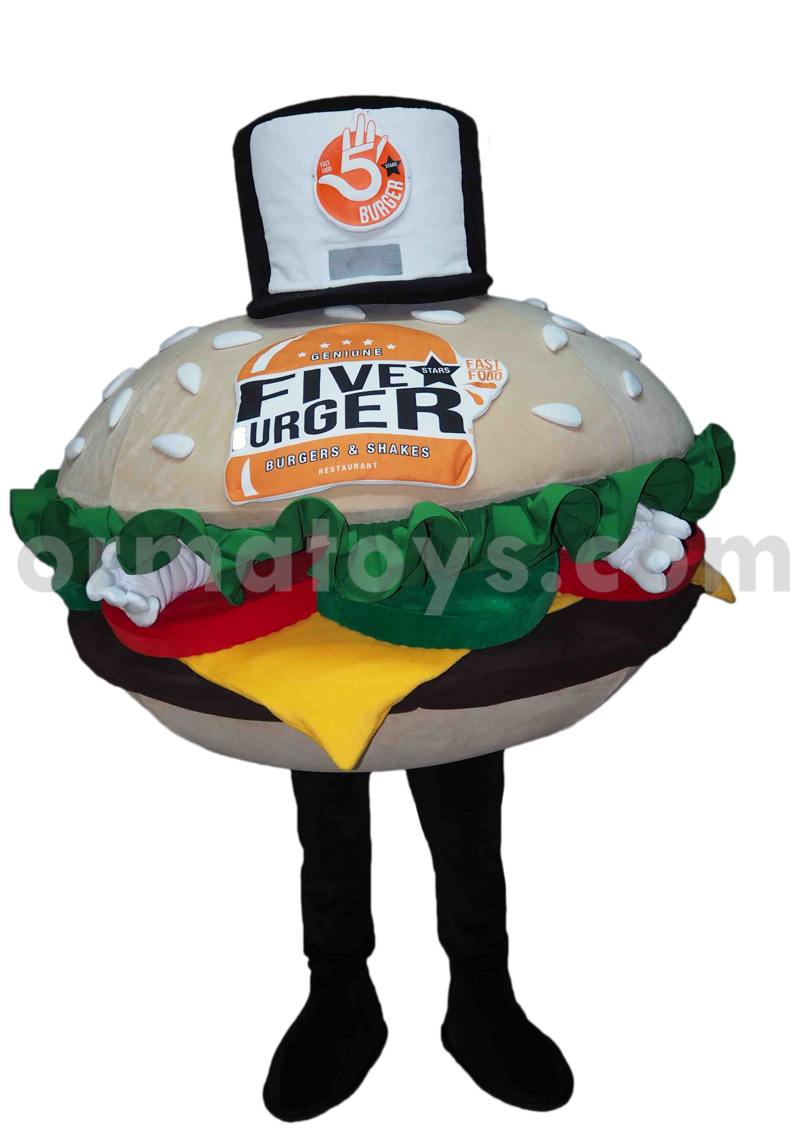 MASCOTTE HAMBURGER - FIVE STARS BURGER