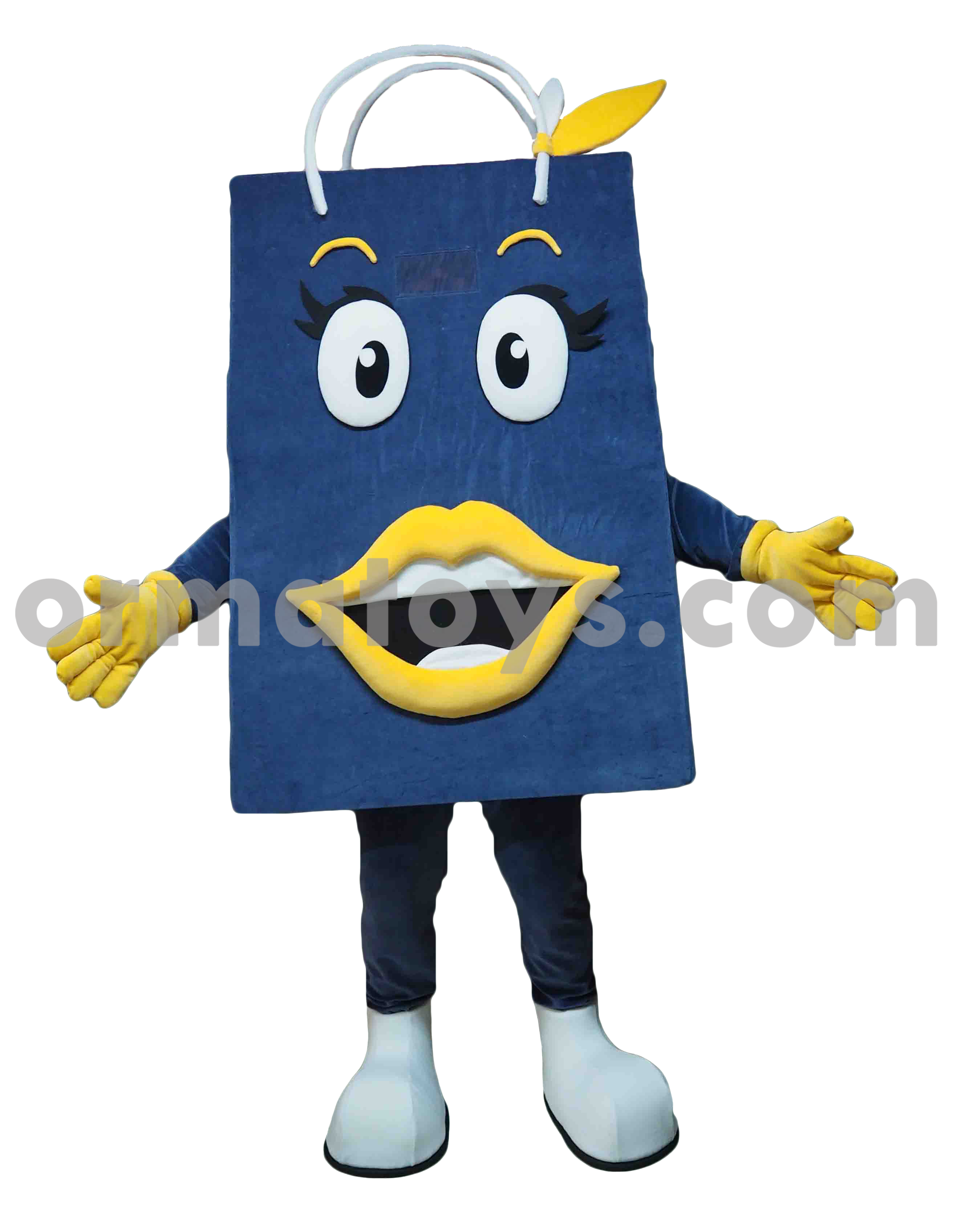 MASCOTTE SAC CABAS JAUNE ET BLEU - AGENCE ROOGAÏE