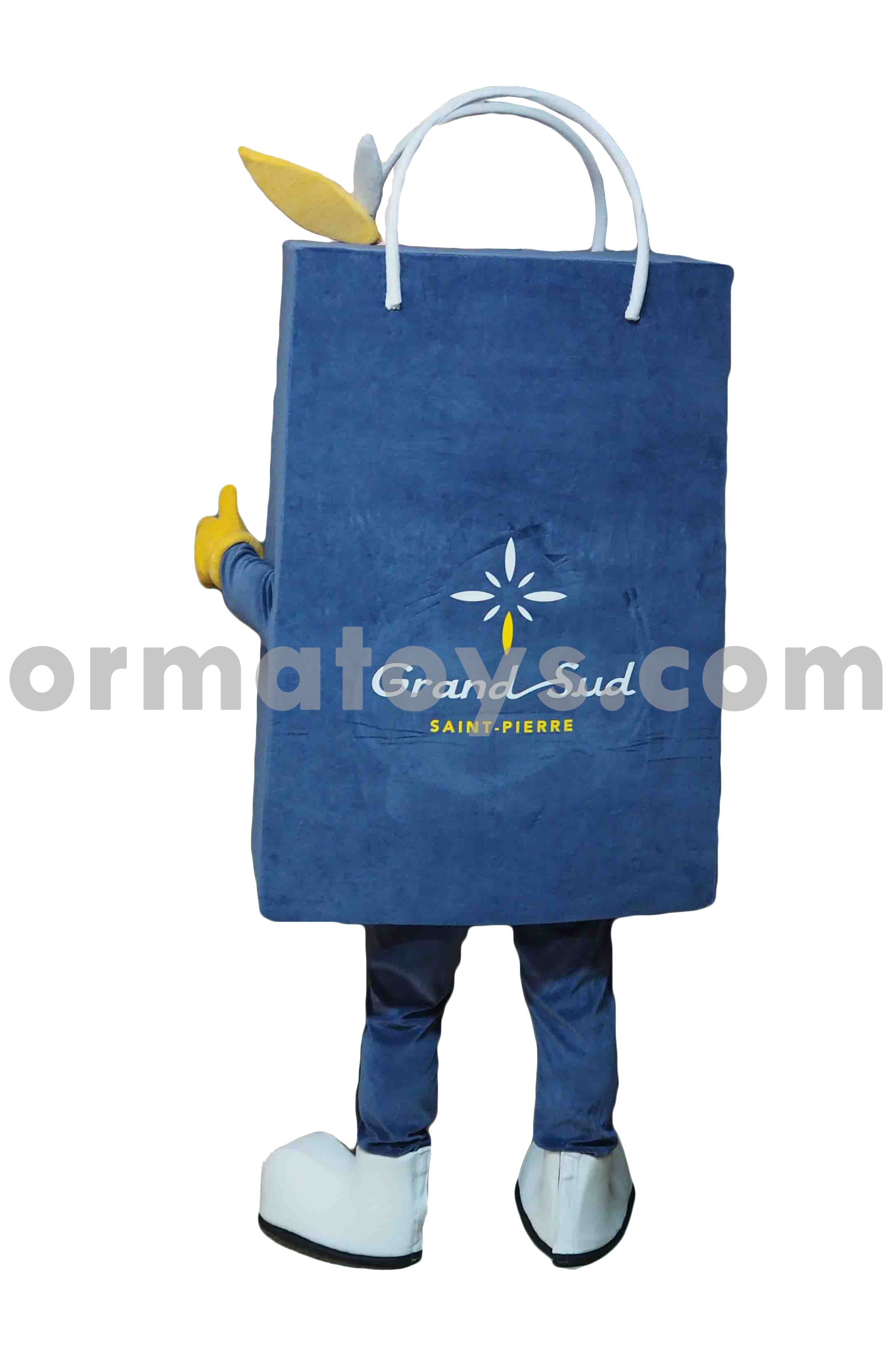 MASCOTTE SAC CABAS JAUNE ET BLEU - AGENCE ROOGAÏE