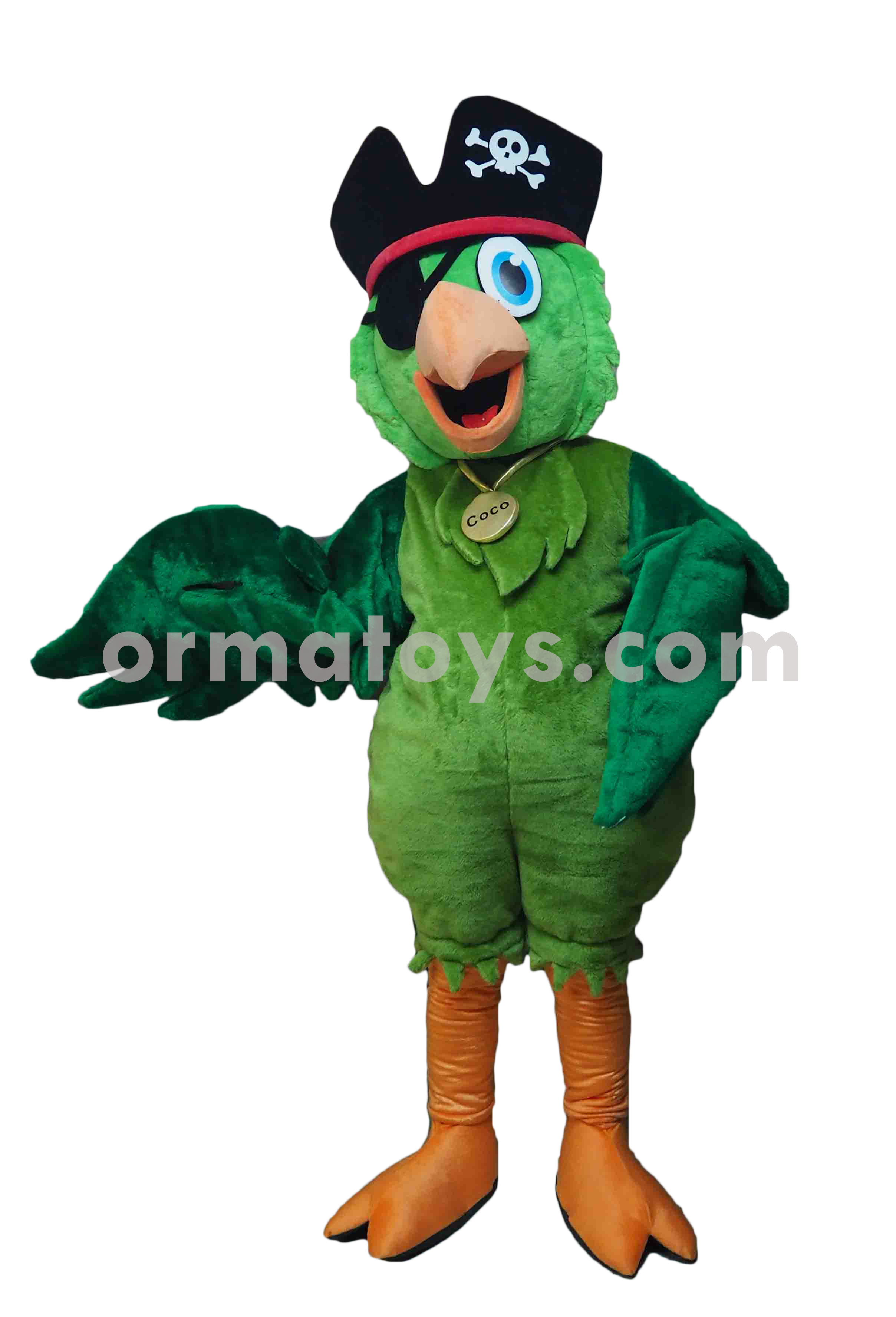 MASCOTTE PERROQUET PIRATE - LA BAIE DES PIRATES