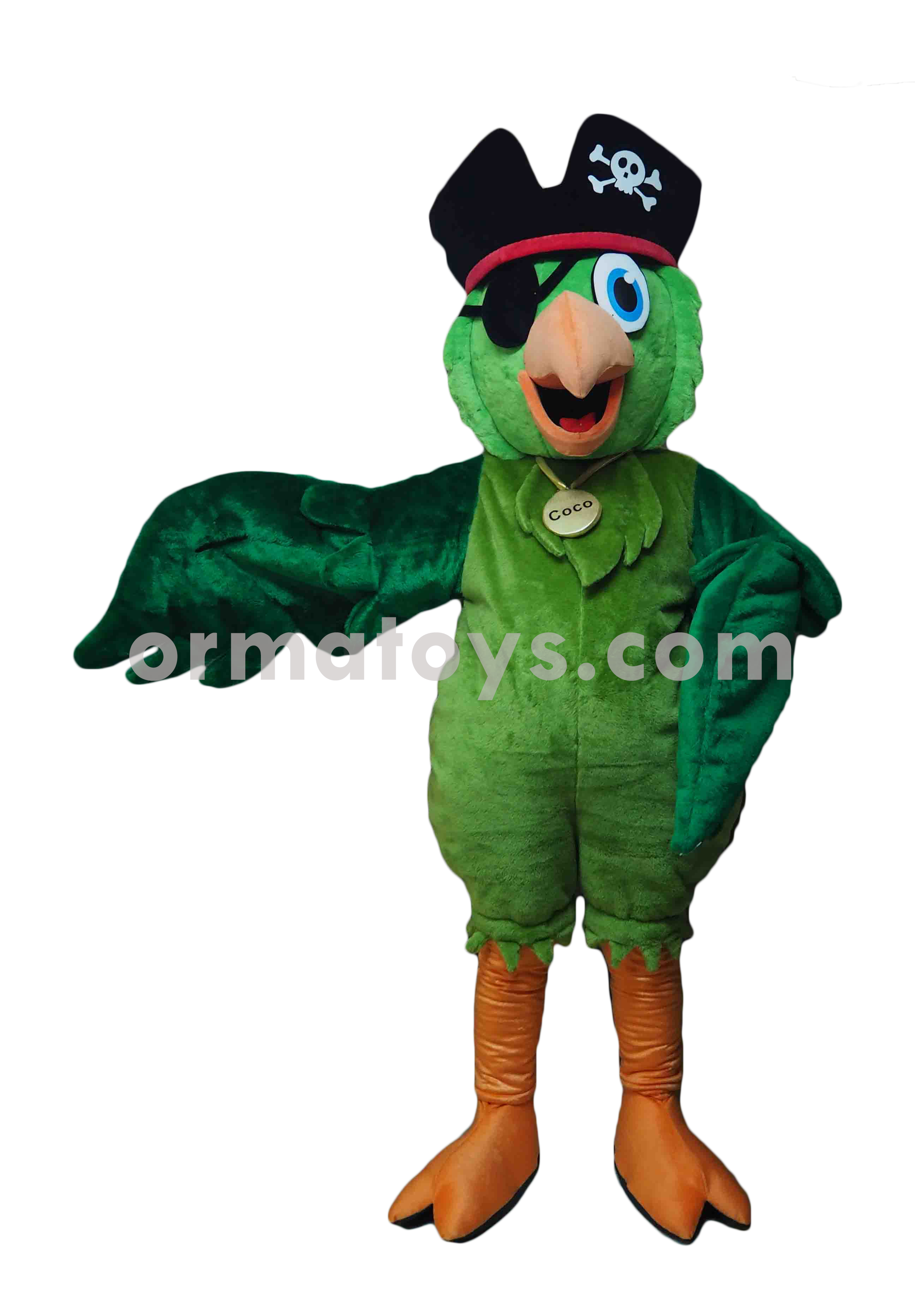 MASCOTTE PERROQUET PIRATE - LA BAIE DES PIRATES