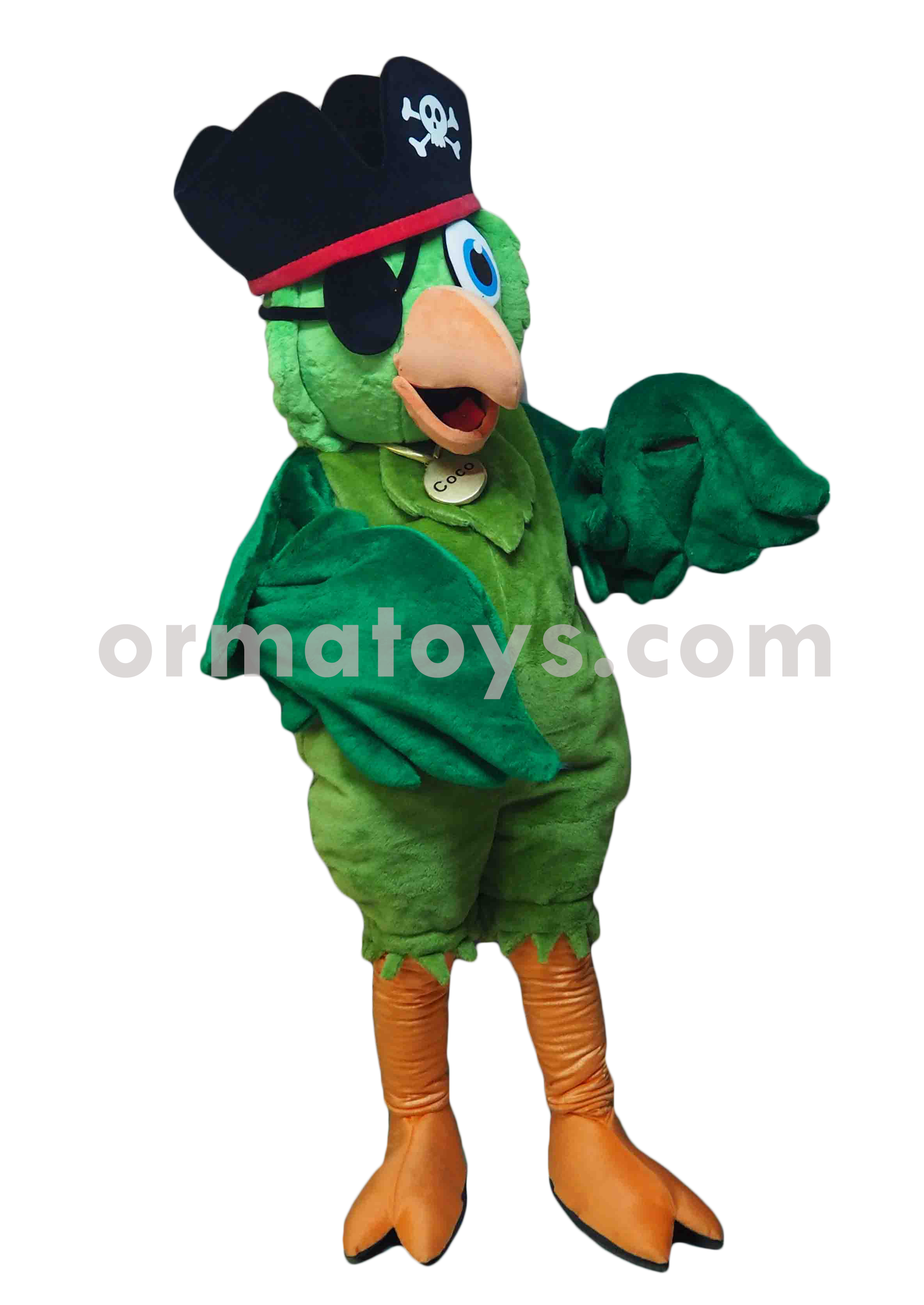 MASCOTTE PERROQUET PIRATE - LA BAIE DES PIRATES
