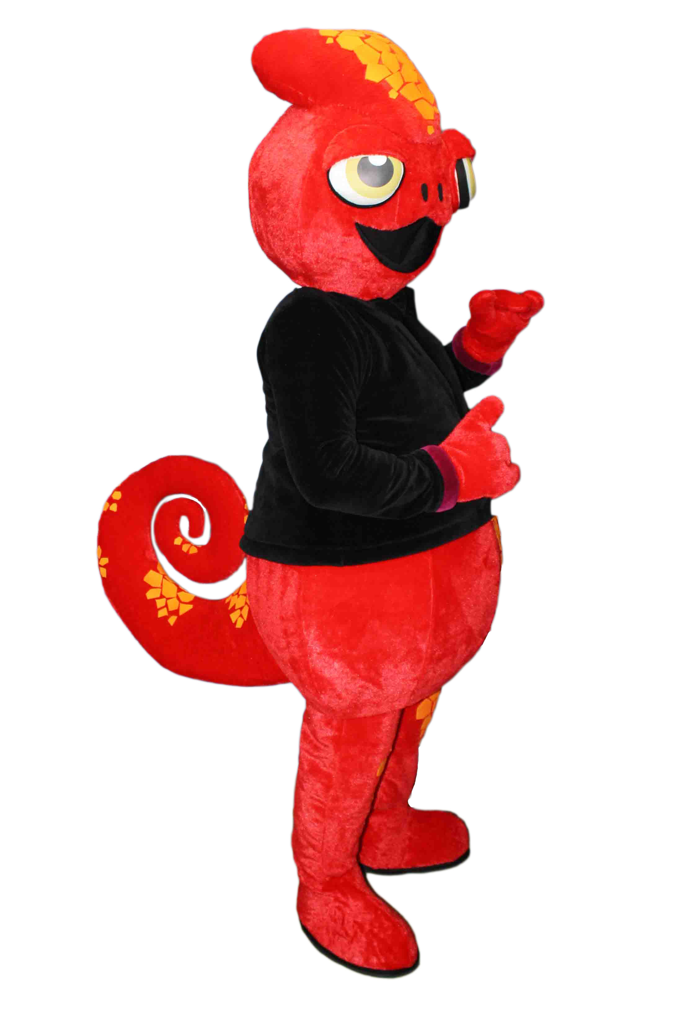MASCOTTE CAMELEON ROUGE LE THEATRE DES GRANDS ENFANTS