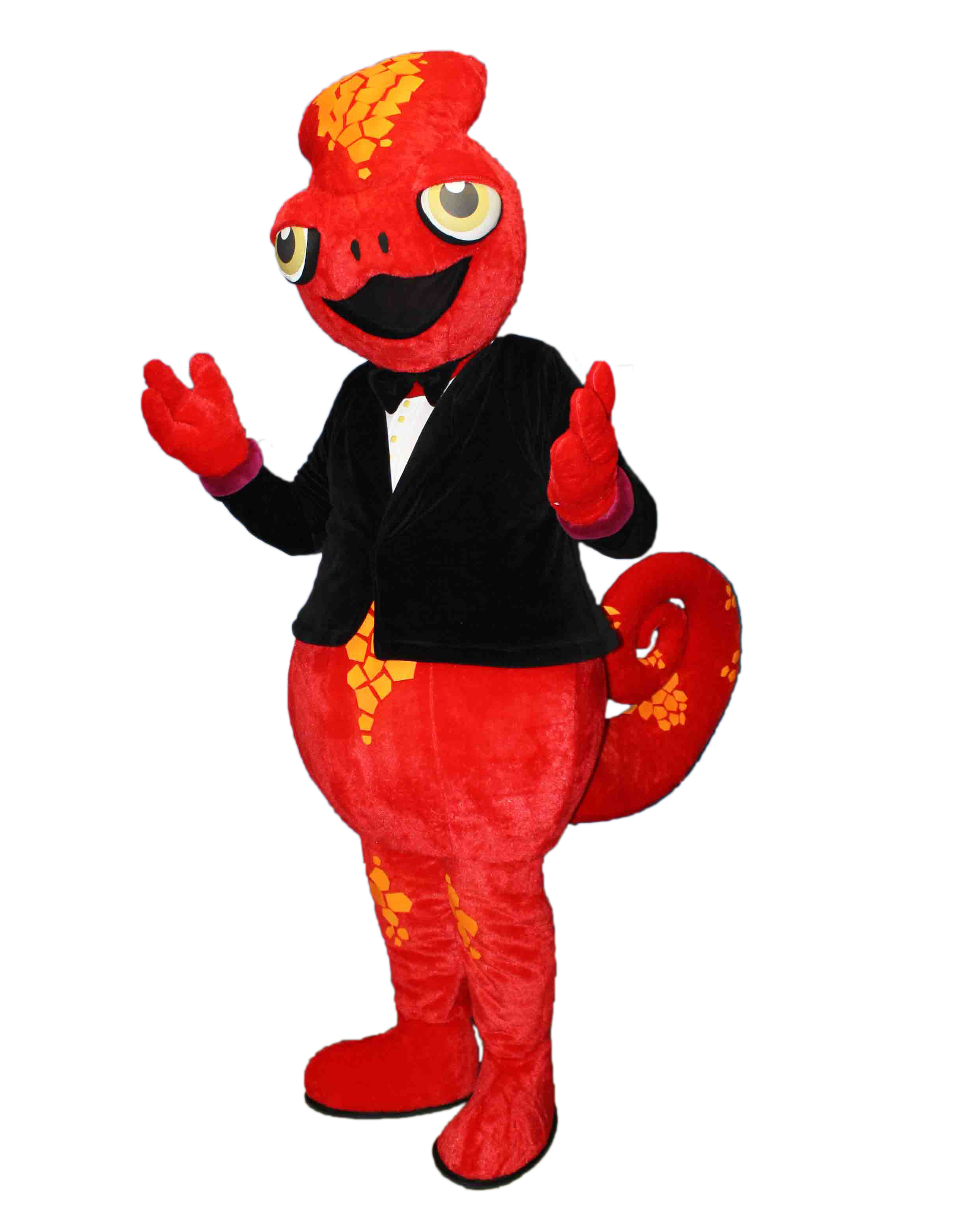 MASCOTTE CAMELEON ROUGE LE THEATRE DES GRANDS ENFANTS