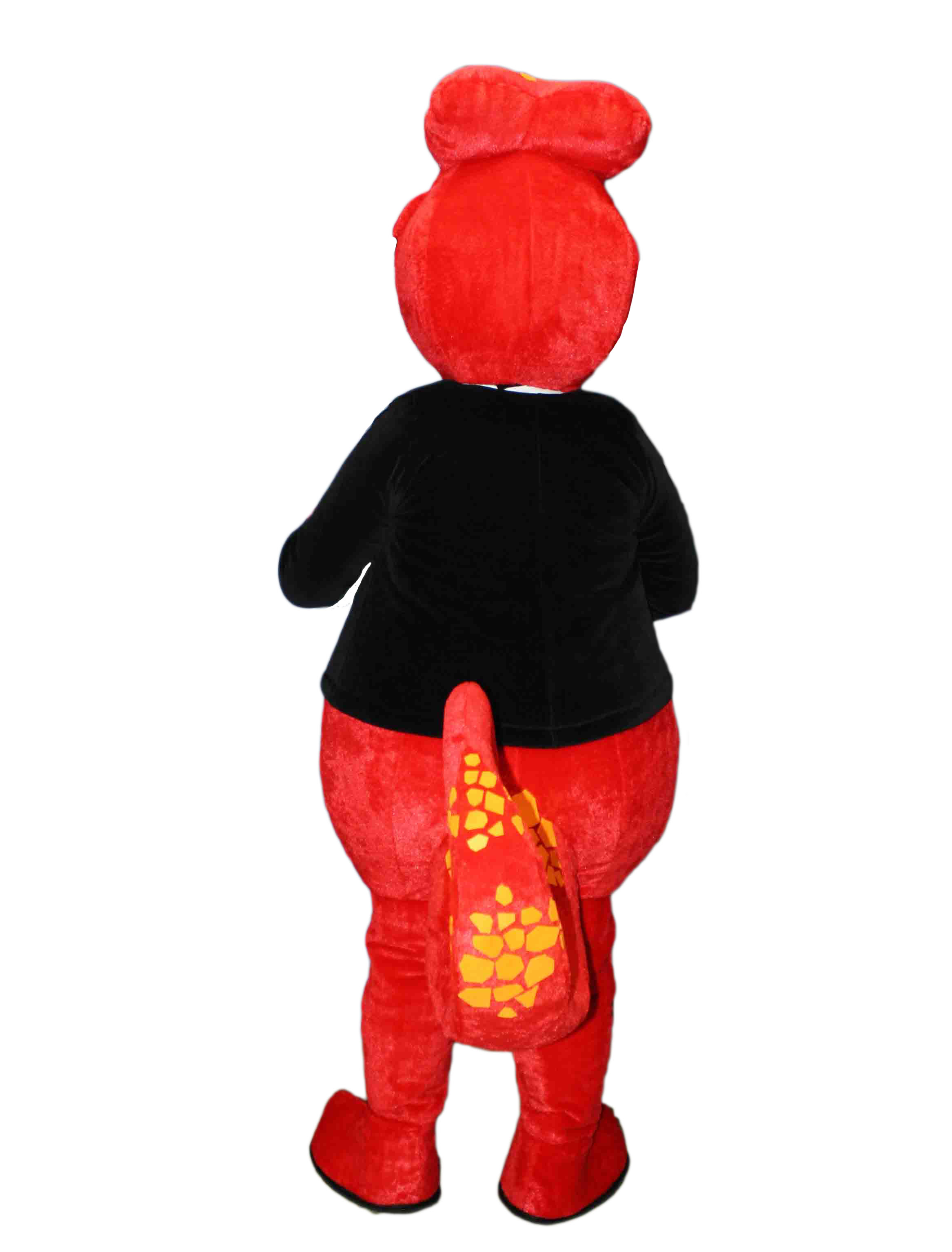 MASCOTTE CAMELEON ROUGE LE THEATRE DES GRANDS ENFANTS